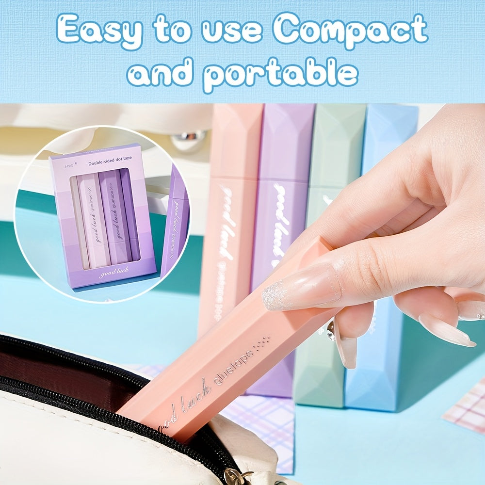 4pcs 360° Rotating Double-Sided Dot Glue pen Tape