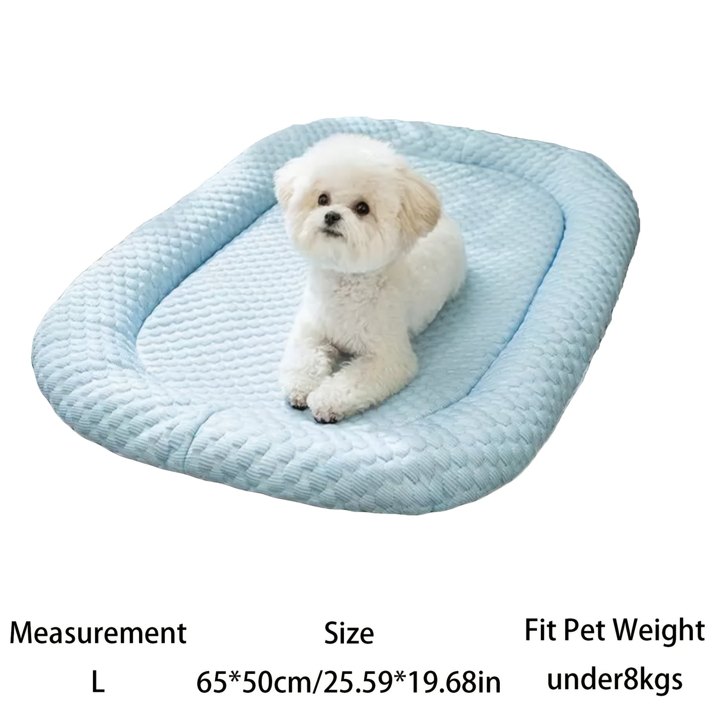 Light Blue Washable Summer Cooling Mat for Dogs - Cool Bean Pad for Pets When Going Out, Car Pet Cooling Pad, Breathable and Comfortable, Heat Dissipation and Ventilation, Kühlmatte Hund