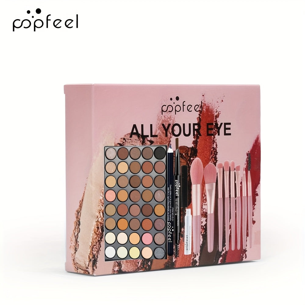 POPFEEL 40-Color Eyeshadow Set, 12pcs Set, Create Perfect Eye Makeup.