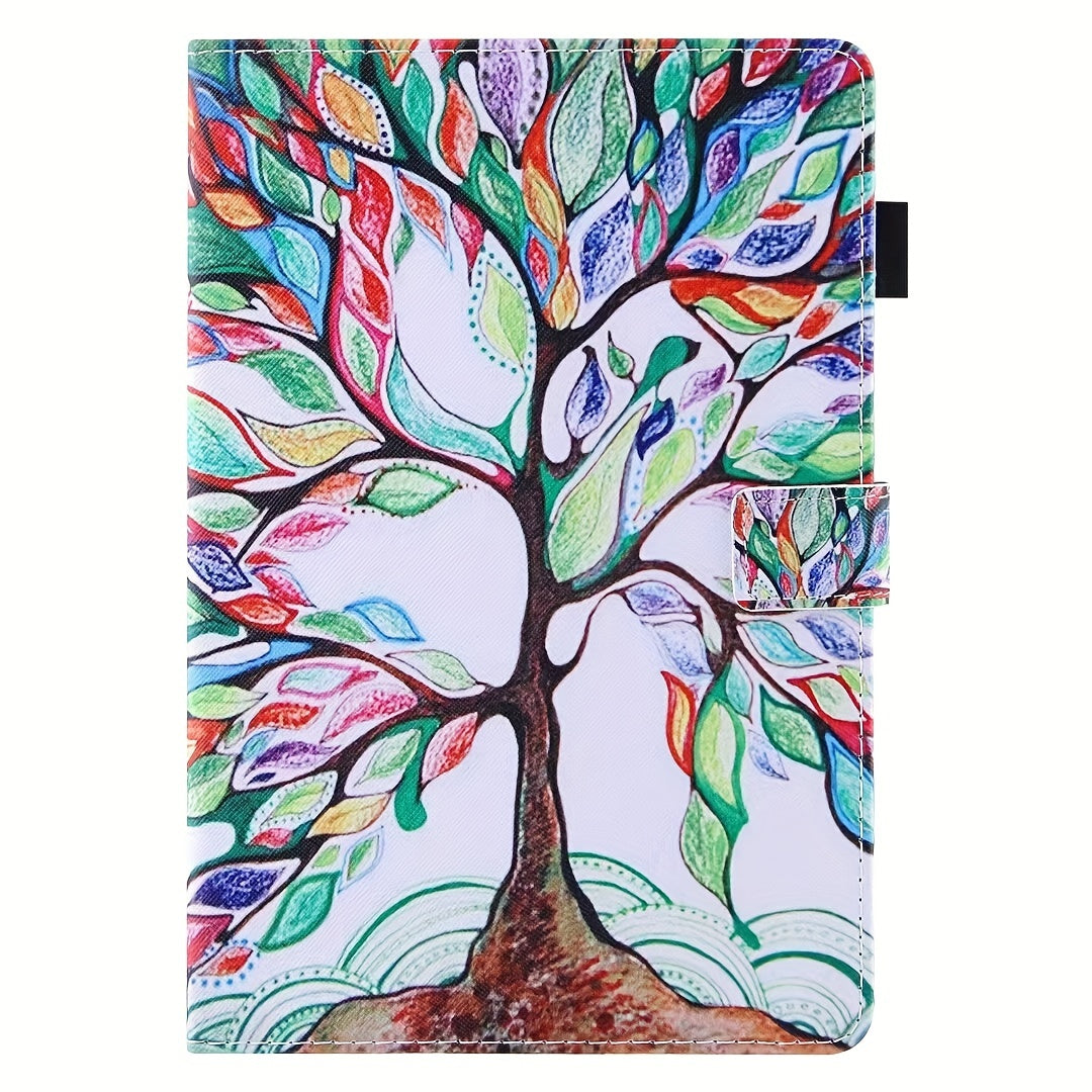 Faux Leather 10.1-Inch Universal Tablet Case - Magnetic Closure, Portable Folding Stand Folio for 9.6-10.5" Android/iOS/Windows Tablets - Card Reader Slot, Travel-Friendly