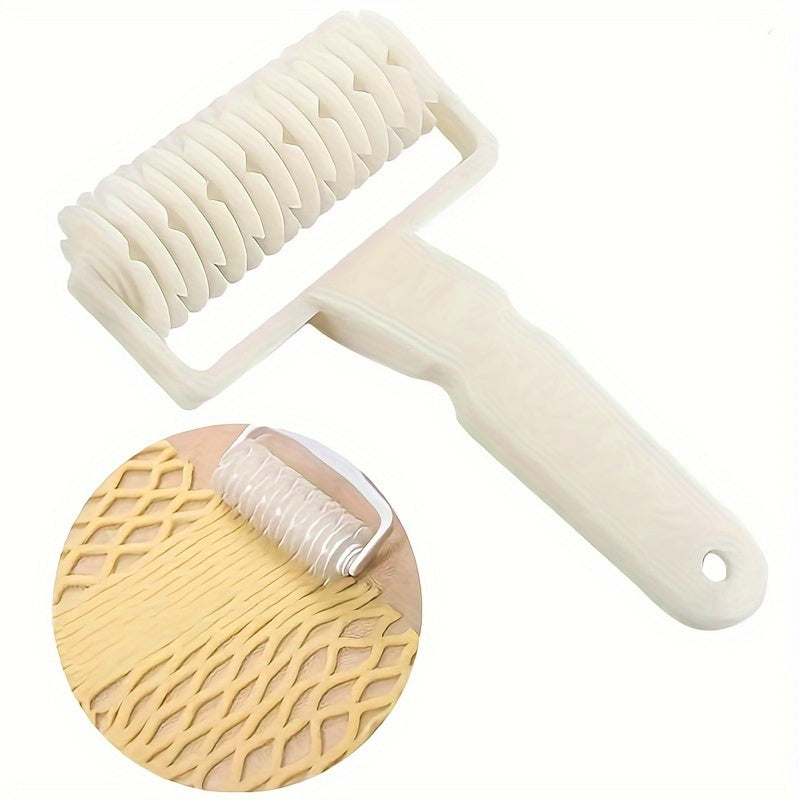 1pc Premium Plastic Dough Roller and Cutter with Biscuit and Pizza Wire Cutter and Rolling Pin, Ideal for Homemade Cookies and Pizzas, Baking Tools