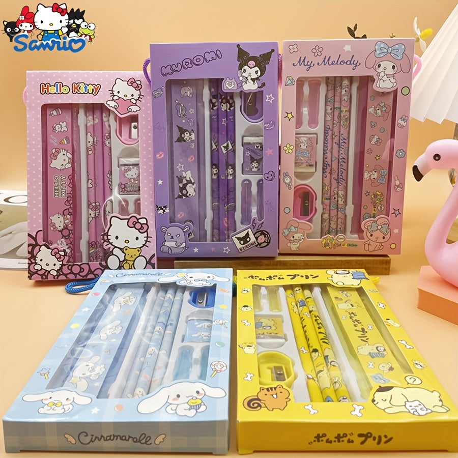 Hello Kitty & Cinnamoroll 8pcs Stationery Gift Set