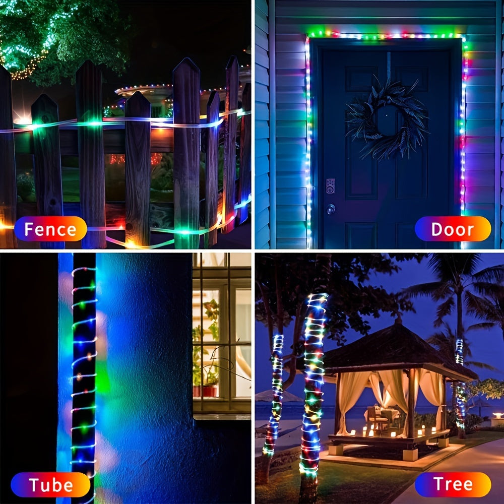 1pc Solar Tube String Light 8 Kinds Of Outdoor for Garden Decorative Lights, Weddings, Parties, Christmas Trees, Christmas,Thanksgiving,Halloween Holiday Decorative Lighting