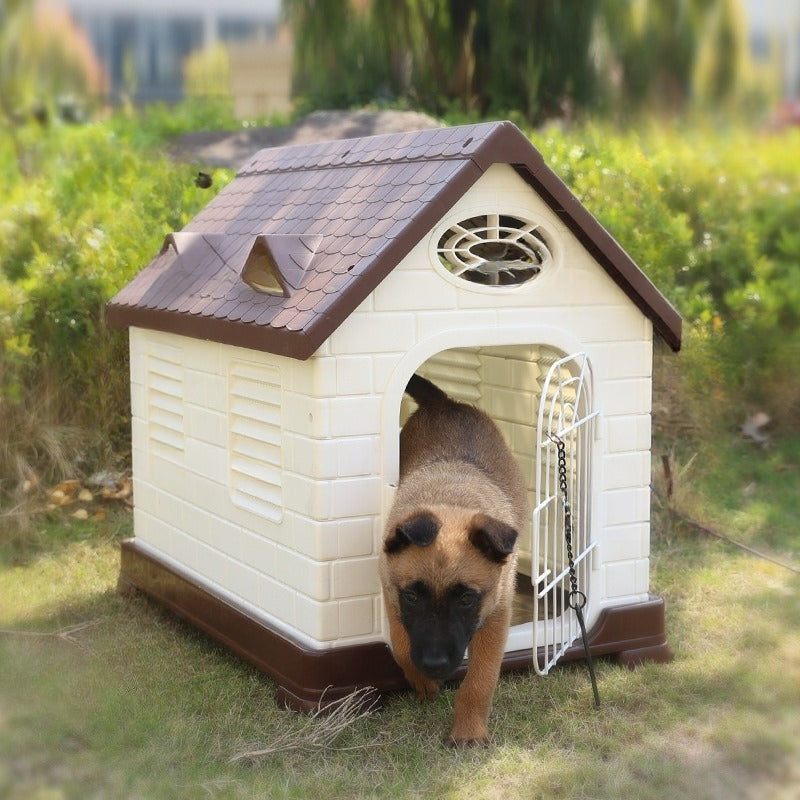 1pc Pet House Dog House Sun and Rainproof Indoor Outdoor Kennel Detachable Luxury Villa for Dogs Suitable for All Seasons