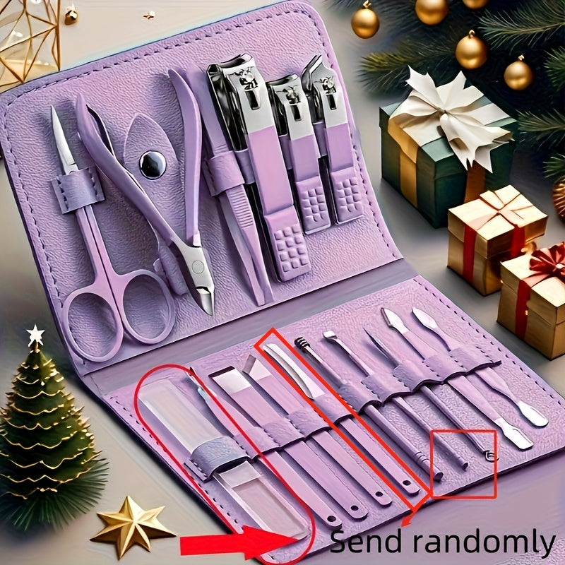 (3 Colours Available) 16pcs Premium Stainless Steel Manicure And Pedicure