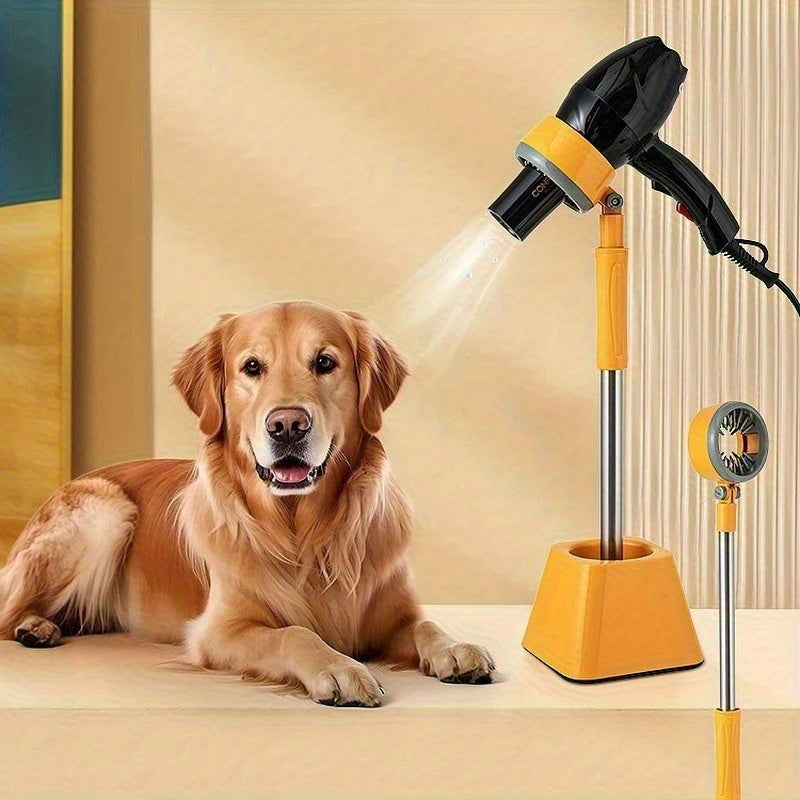 2-Pack Pet Hair Dryer with Heavy-Duty Non-Slip Base, Adjustable Height & Ergonomic Handle - Gentle Blower for Cats and Dogs Post-Bath, Effortless Fur Drying for Stress-Free Grooming