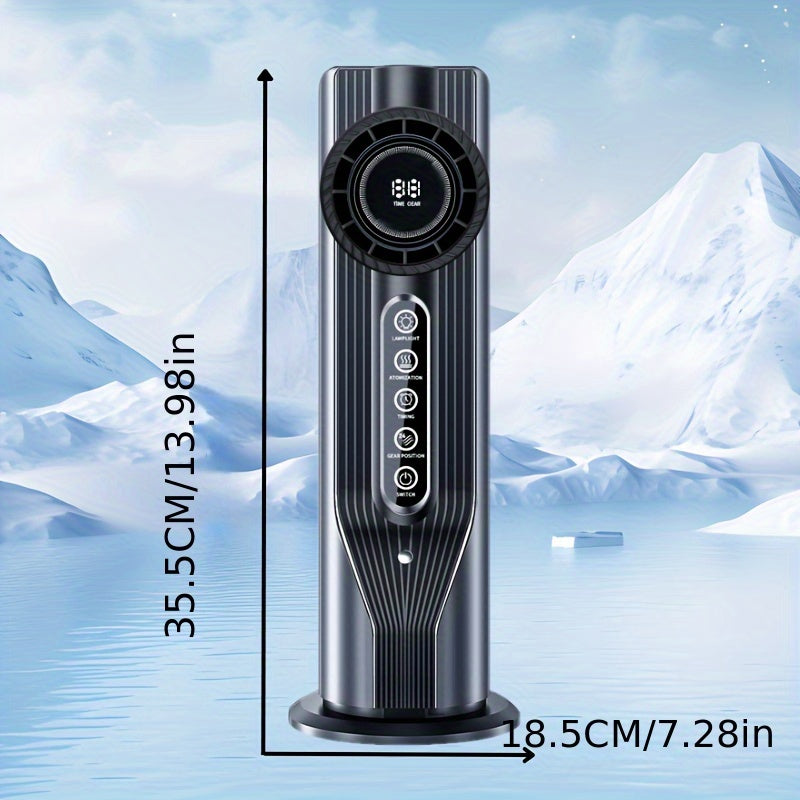 Portable USB Air Conditioner Fan Cooler | 6 Adjustable Speed Settings, LED Display Screen, Powerful Wind, Timer Function, Quiet Operation, Perfect Holiday Gift