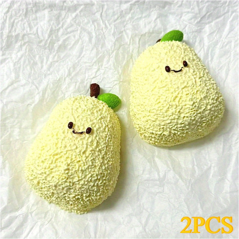Cute Pear-Shaped Toy - Soft, Slow Rebound Squeeze Toy with Textured Surface & Adorable Smiling Pear Design, Perfect for Party Favors, Birthday Gifts, and Holiday Surprises, Anxiety Toys