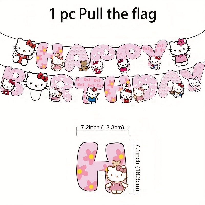 Hello Kitty Party 32pcs Hello Kitty Birthday Party Set | Graduation, Christmas, Easter, Perfect House Party Decoration
