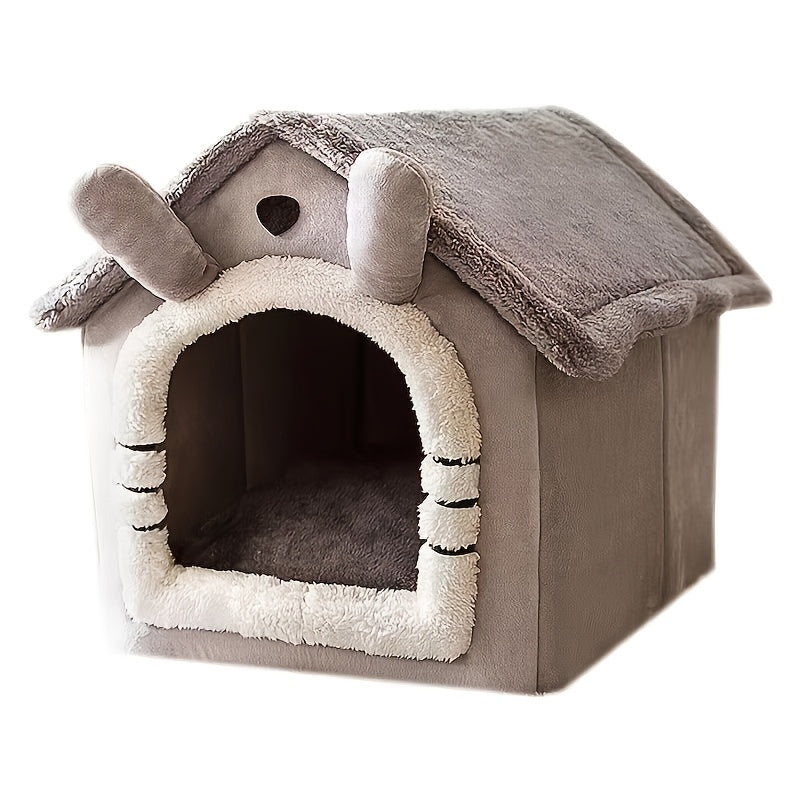 1pc Cozy Pet House - Indoor/Outdoor Dog Bed with Sponge Filling, All-Season Enclosed Dog Kennel for Extra Small to Medium Breeds, Pre-Assembled Warm Shelter for Teddy And Small Dogs! Cheap And Nice Pet House, Cat Houses for I