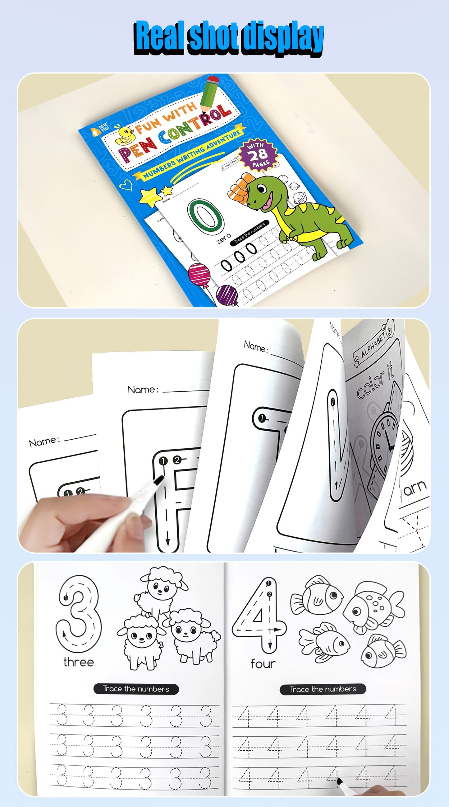 28-page childrens math workbooks for preschoolers
