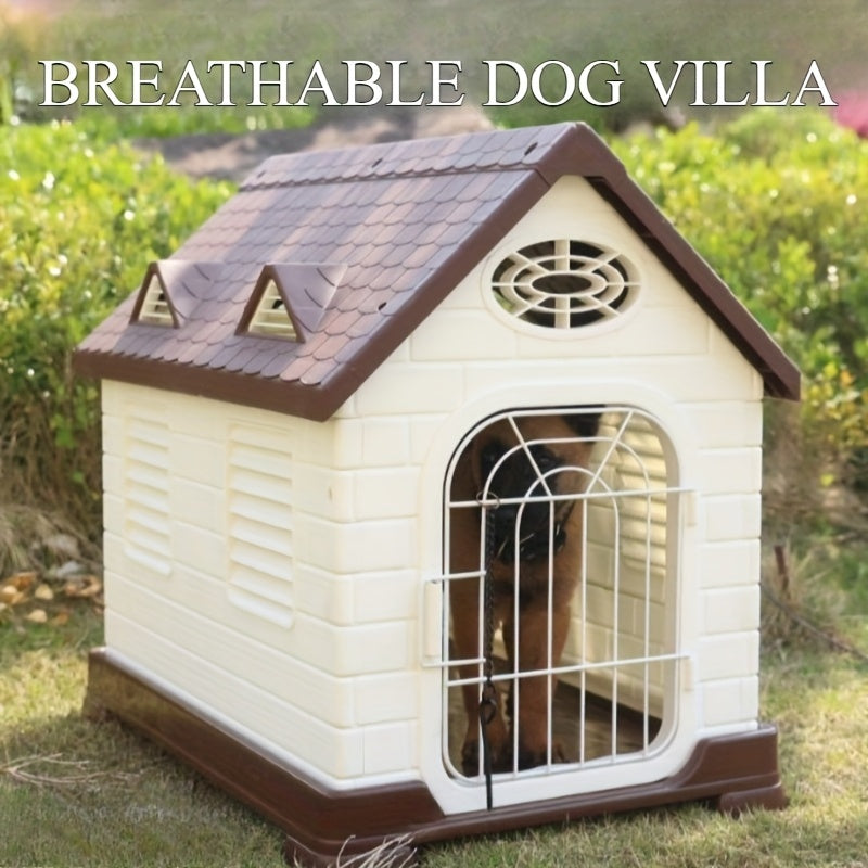 1pc Pet House Dog House Sun and Rainproof Indoor Outdoor Kennel Detachable Luxury Villa for Dogs Suitable for All Seasons