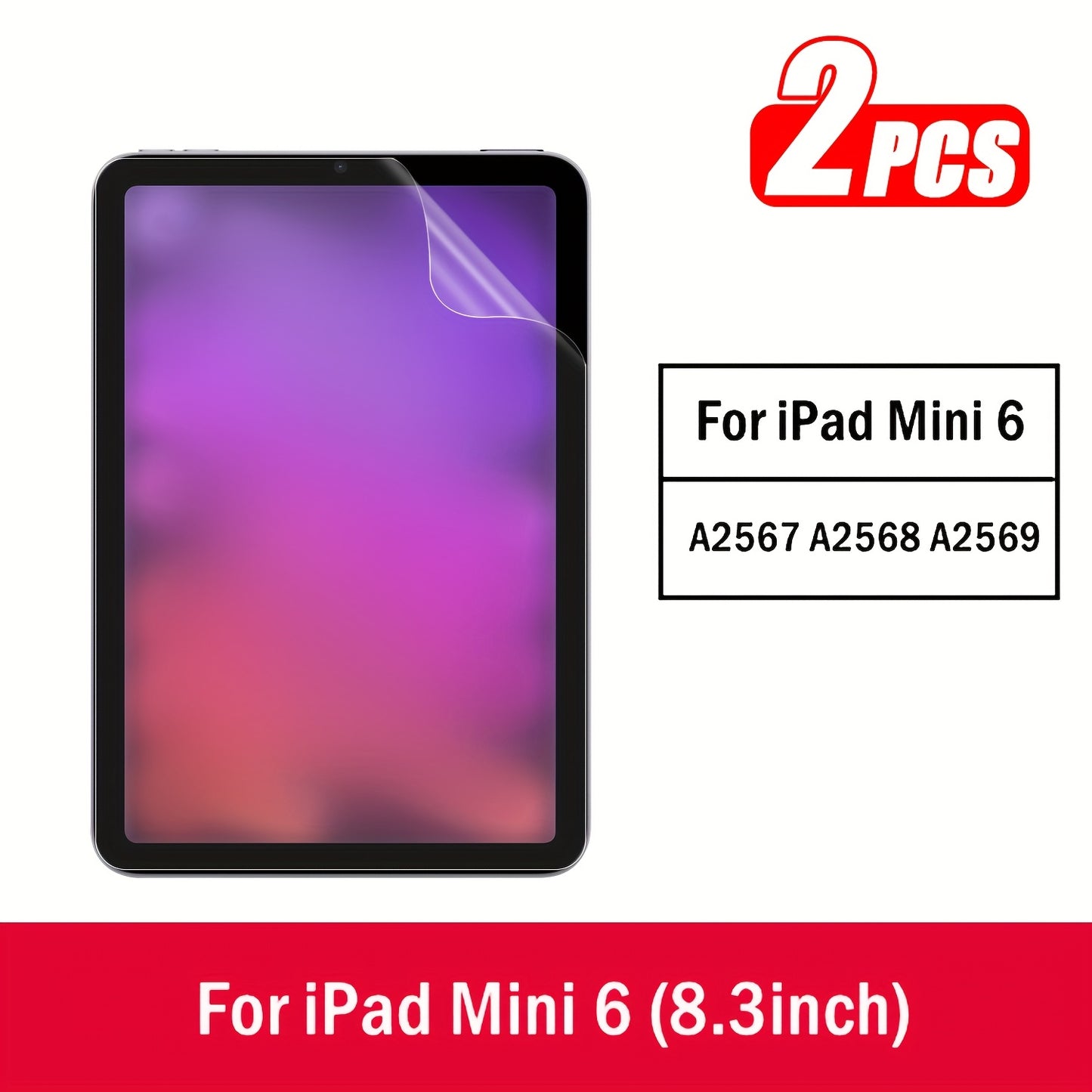 2pcs Frosted Paper Film Screen Protector for iPad Air 13/11 2025, for iPad Pro 13/11 2024, Compatible with 11th/10th/9th/8th/7th/6th/5th, 10.9"/10.2"/9.7 Inch, Air7/Air6/Air5/Air4/Air3/Air2/Air1/Pro 9.7/Pro 10.5 inch mini 7th