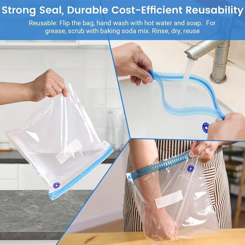 jkuoo-3in 1 USB rechargeable vacuum Seal Kit - portable electric pump and durable multi-size storage bag