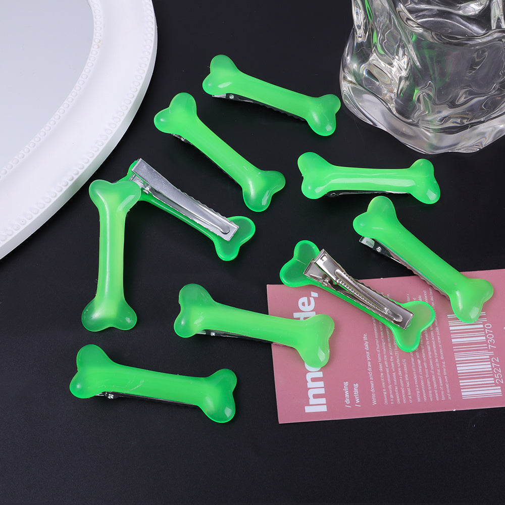2pcs Lovely Dog Bone Hair Clips Headwear Barrettes Cute Hair Duckbill Clips Hair Accessories For Women