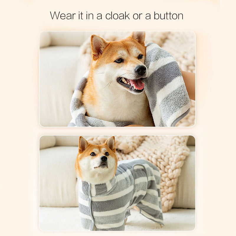 Ultra-Soft Coral Fleece Dog Towel – Absorbent, Quick-Drying, Cozy Care