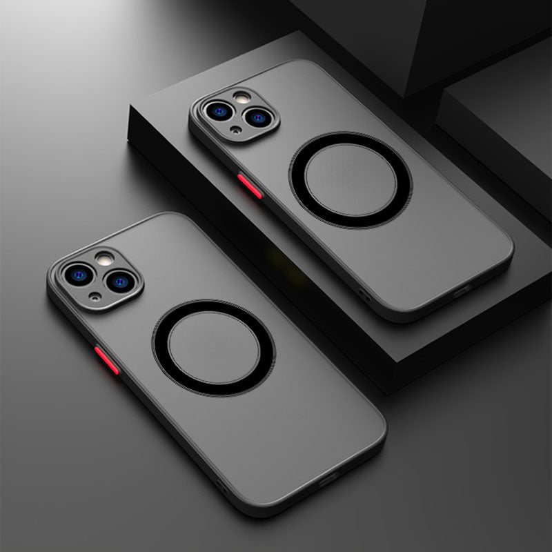 Luxury Armor Case - Sleek Matte Finish, Advanced Magnetic Wireless Charging, Ultra Shockproof Protection - Universally Compatible with iPhone 11, 12, 13, 14, and 15 Series, Including Pro Max, Mini, Plus, XS Max, and XR Models