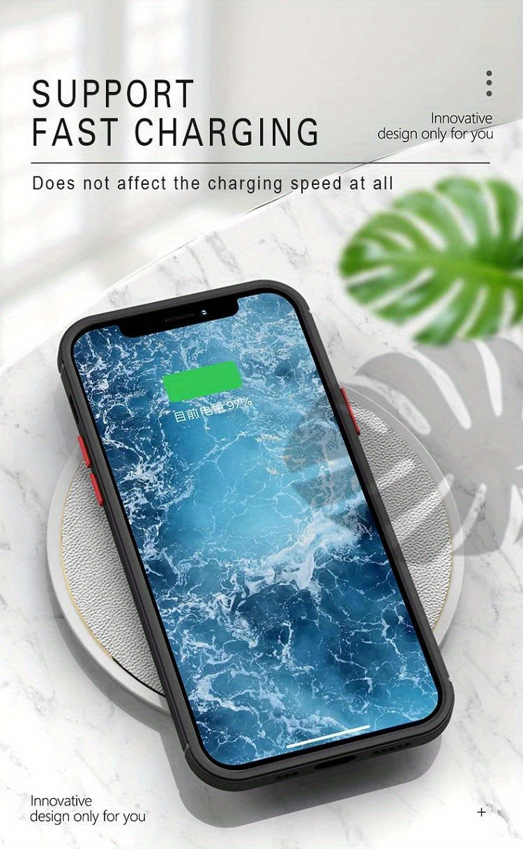 Luxury Armor Case - Sleek Matte Finish, Advanced Magnetic Wireless Charging, Ultra Shockproof Protection - Universally Compatible with iPhone 11, 12, 13, 14, and 15 Series, Including Pro Max, Mini, Plus, XS Max, and XR Models