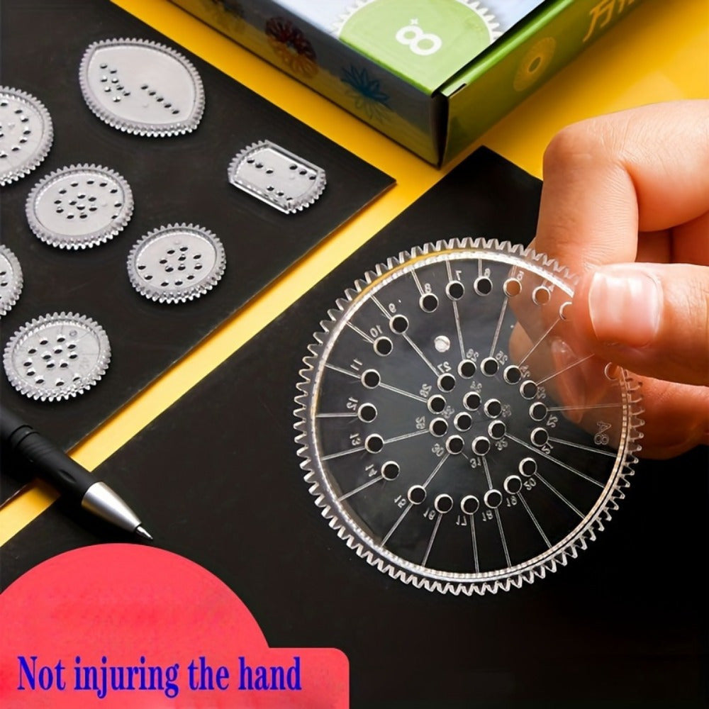 22pcs/set Multifunctional Geometric Drawing Ruler