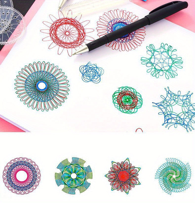 22pcs/set Multifunctional Geometric Drawing Ruler
