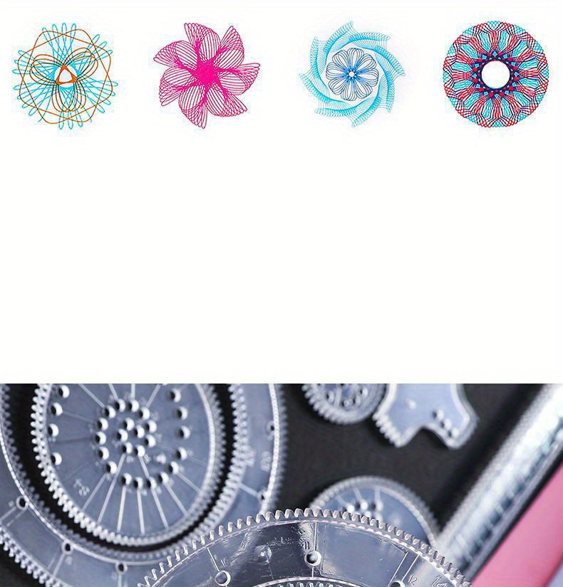 22pcs/set Multifunctional Geometric Drawing Ruler