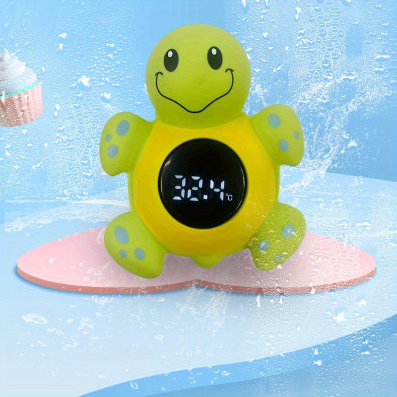 1pc 3-in-1 High-Precision Smart Turtle Bath Water Temperature Monitor with Automatic Water Detection, Infrared Thermometer, Safe Plastic Material for Room and Pool Use