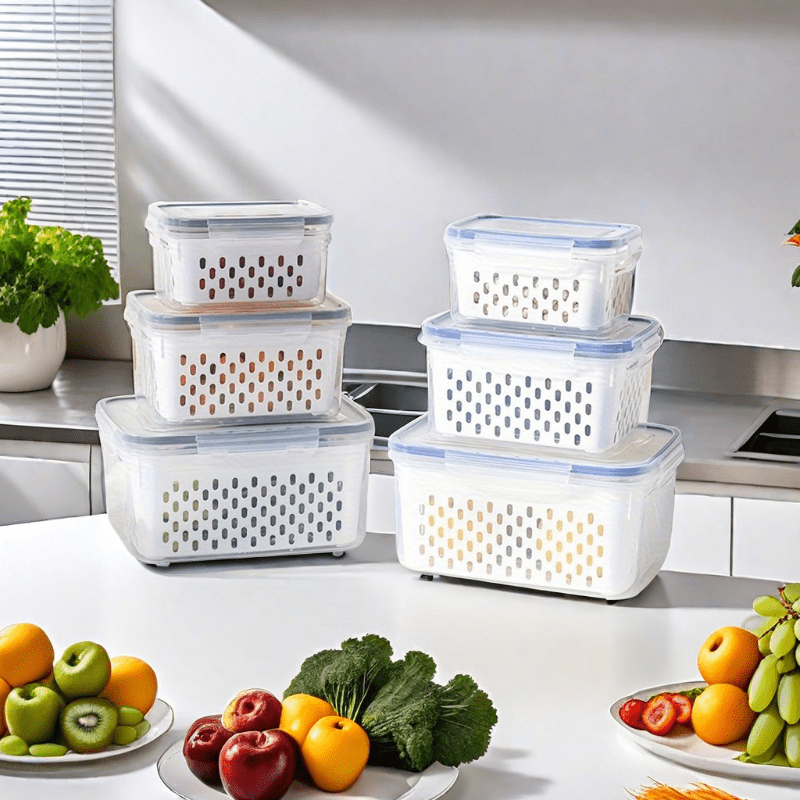 Airtight Food Storage Containers – 4pcs Stackable Set
