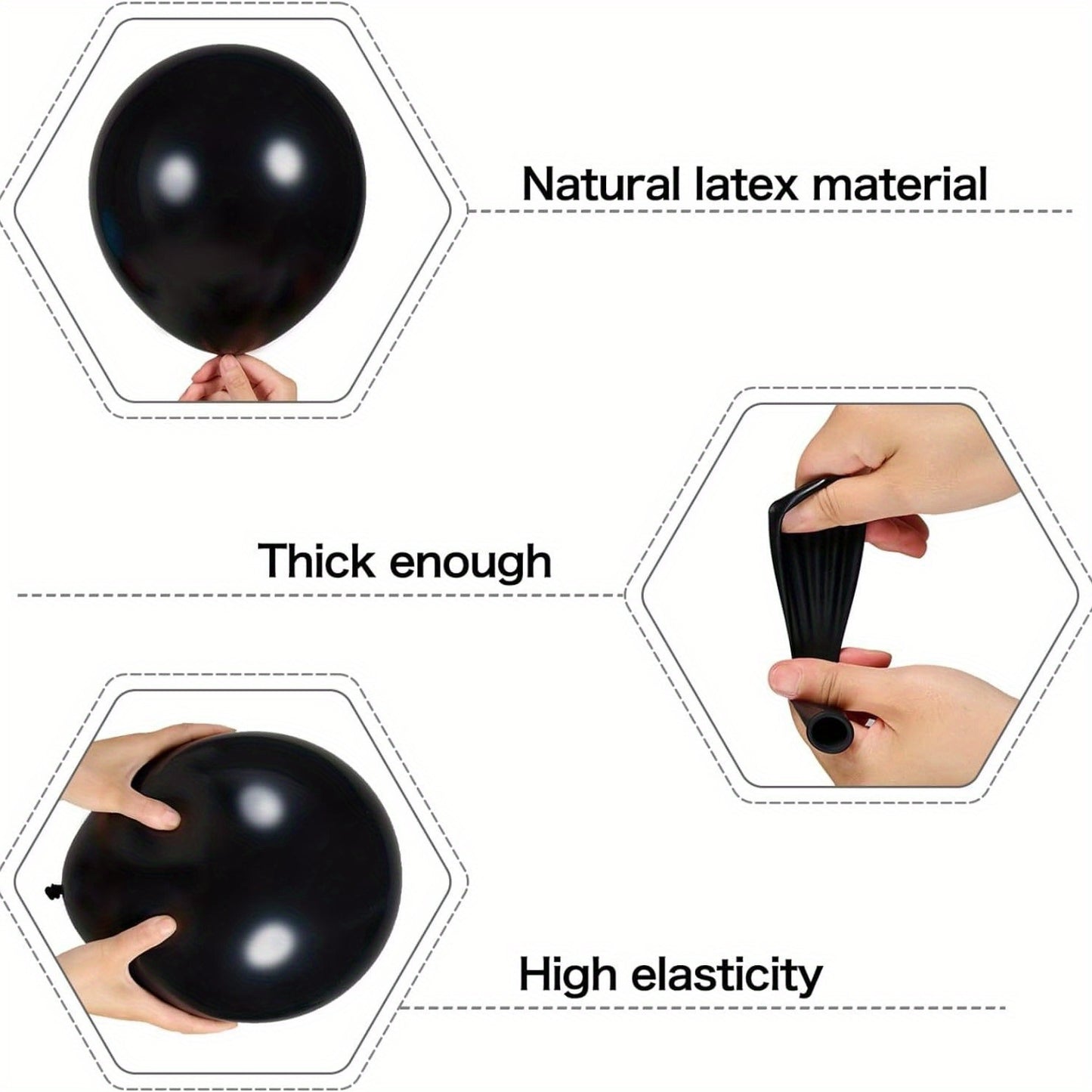 147pcs Black & Golden Balloon Arch Kit, Starburst Aluminum Film Balloons, Versatile Party Decor for Weddings, Birthdays, Anniversaries, Graduations, All Seasons Celebrations, No Electricity Needed