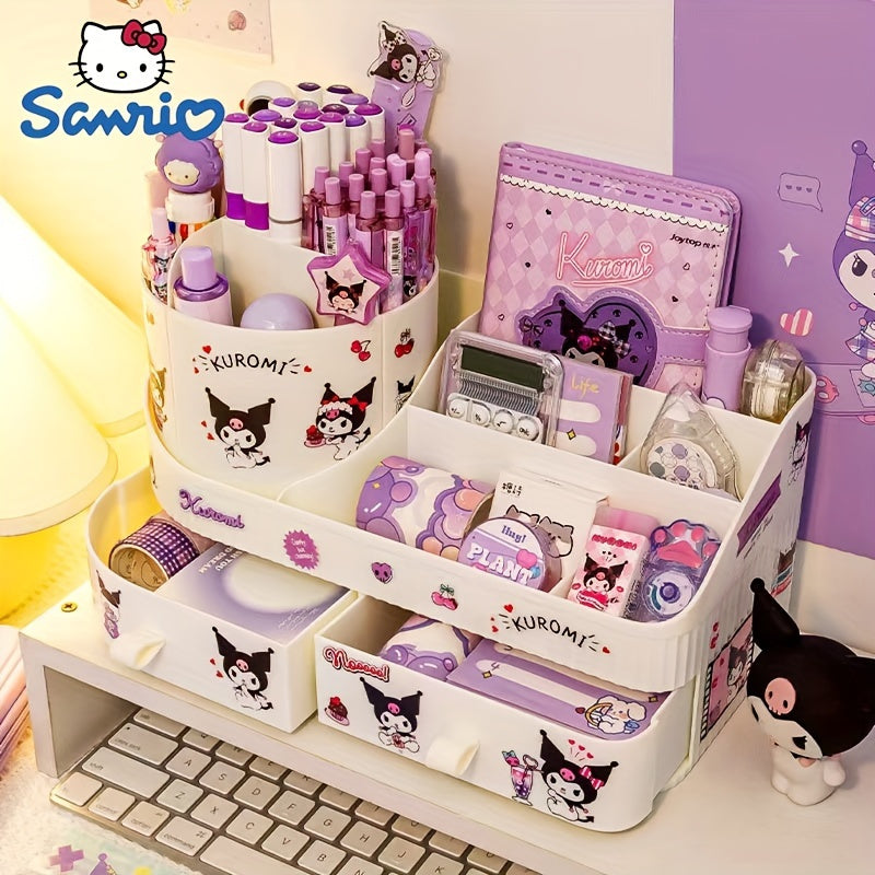 Purple & White Hello Kitty & Friends 360° Swivel Rotating Desktop Organizer