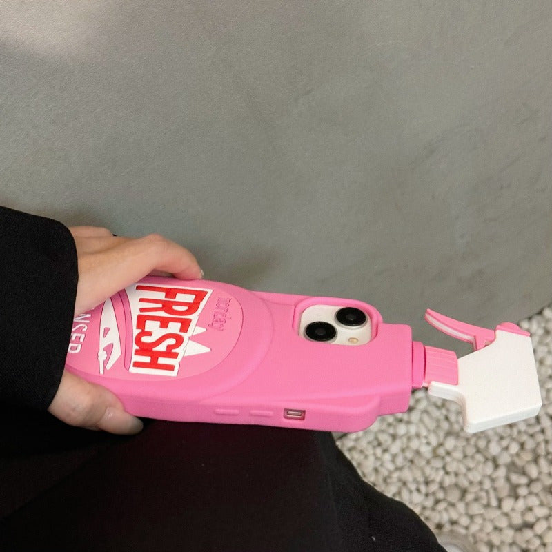 For Iphone 11 12 13 14 15 16 Pro/Promax Funny Spray Perfume Bottle Silicone Phone Case