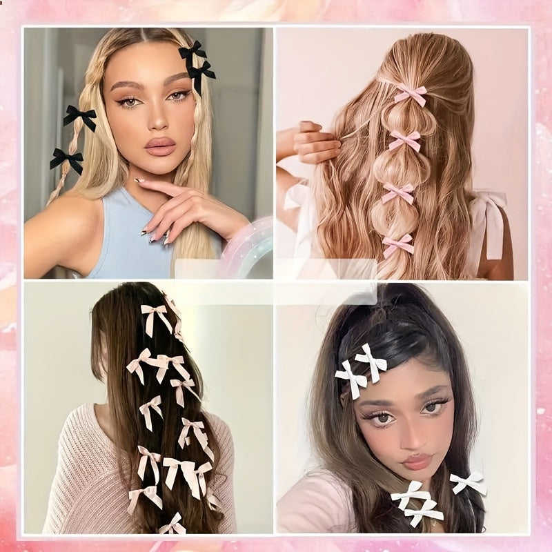 18PCS Mini Butterfly Bow Hair Clips - Non-Slip, Sweet Style, Cute Bowknot Hair Accessories for Women & Girls