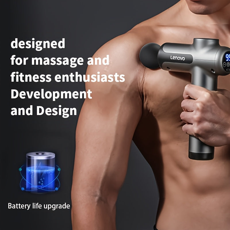 Massage Gun - Quiet Percussion, 8 Heads, USB Rechargeable, Ideal for Back, Legs & Buttocks, Massage Machine, Gun Massager, Back Massager, Massager For Body, Body Massager, Body Massage Machine.