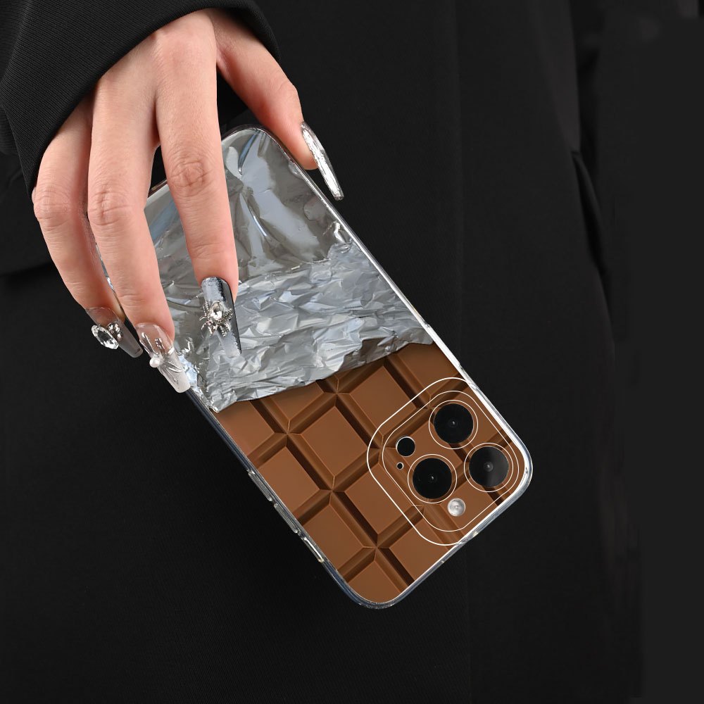 Popular Creative Chocolate-Themed Cartoon Personalized Phone Cases, Compatible with Iphone 16/15/14/13/12/11/XS/XR/X/7/8 Plus/Pro/Max/Mini - Stylish And Innovative Design, Suitable for Everyone, Perfect As a Gift for Friends,