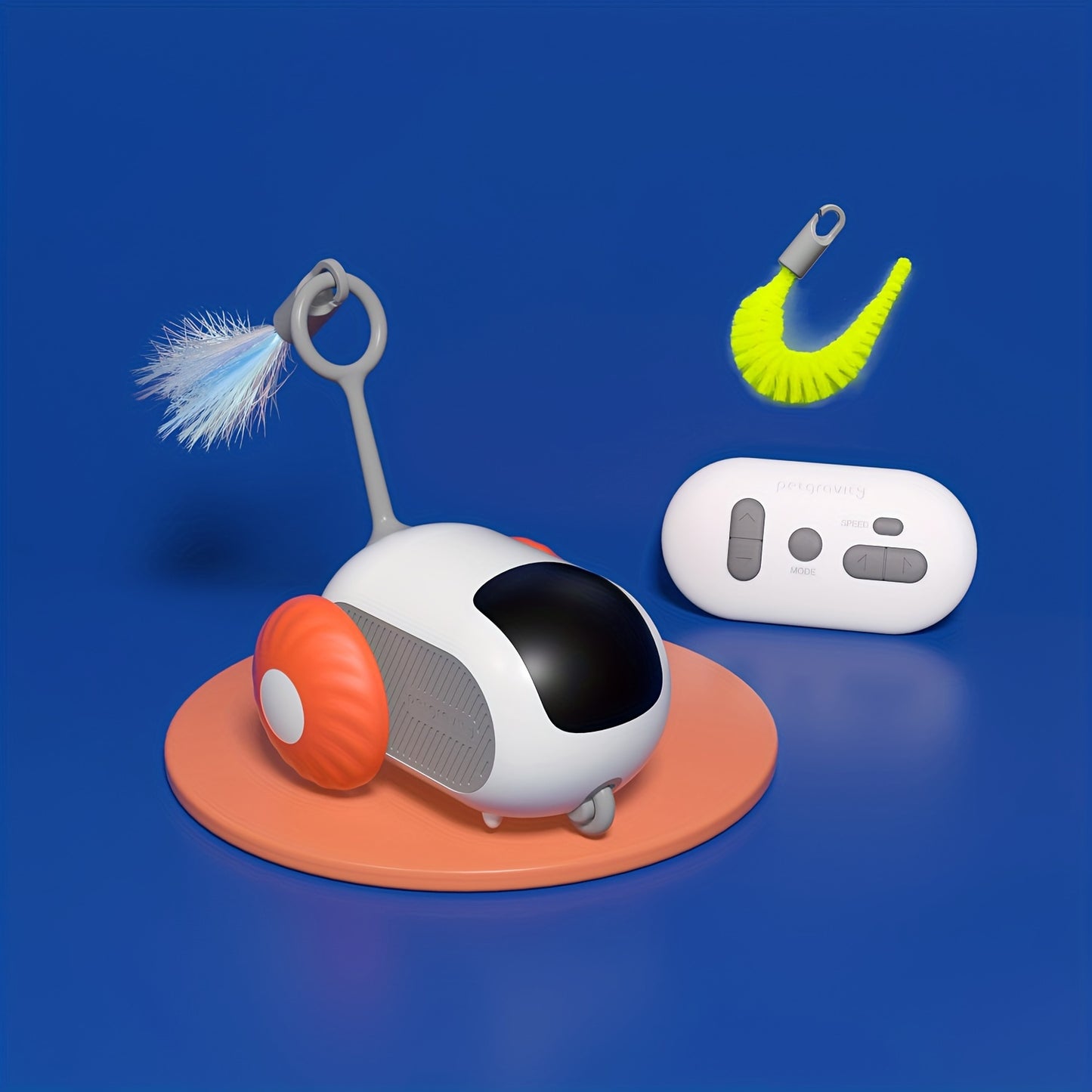 Remote Control/ Autopilot Dual-mode Teasing Cat Toy Electric Car, Teasing Cat Stick, Pet Supplies