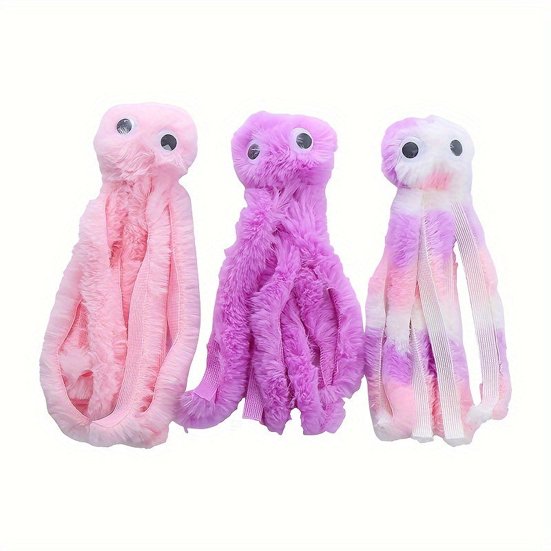 1pc Cartoon Octopus Design Cat Toy - Durable, Chewable, Interactive Plush Toy for Cats and Dogs - Fun, Colorful, Soft, and Safe Pet Supply