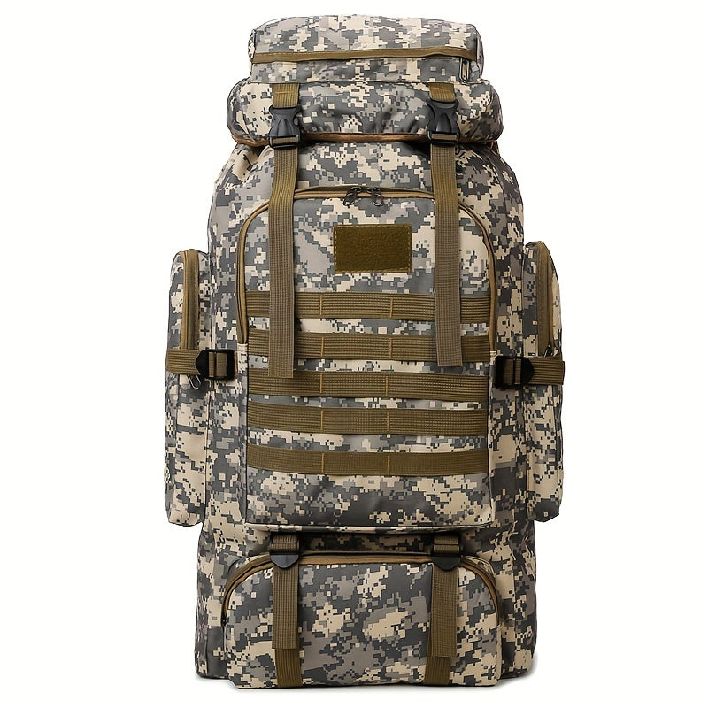 80L Hiking Backpack - Durable Oxford, Adjustable Straps, Multiple Compartments | Ideal for Outdoor Adventures, Camping, Travel