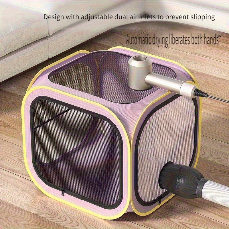 1pc Pet Drying Box Cat Bathing Blow Dry Artifact Small Dog Special Hair Drying Bag Home Water Blow Dryer Pet Bag Drying Bathing Hair Drying Tent Cat Box Blowable Foldabl