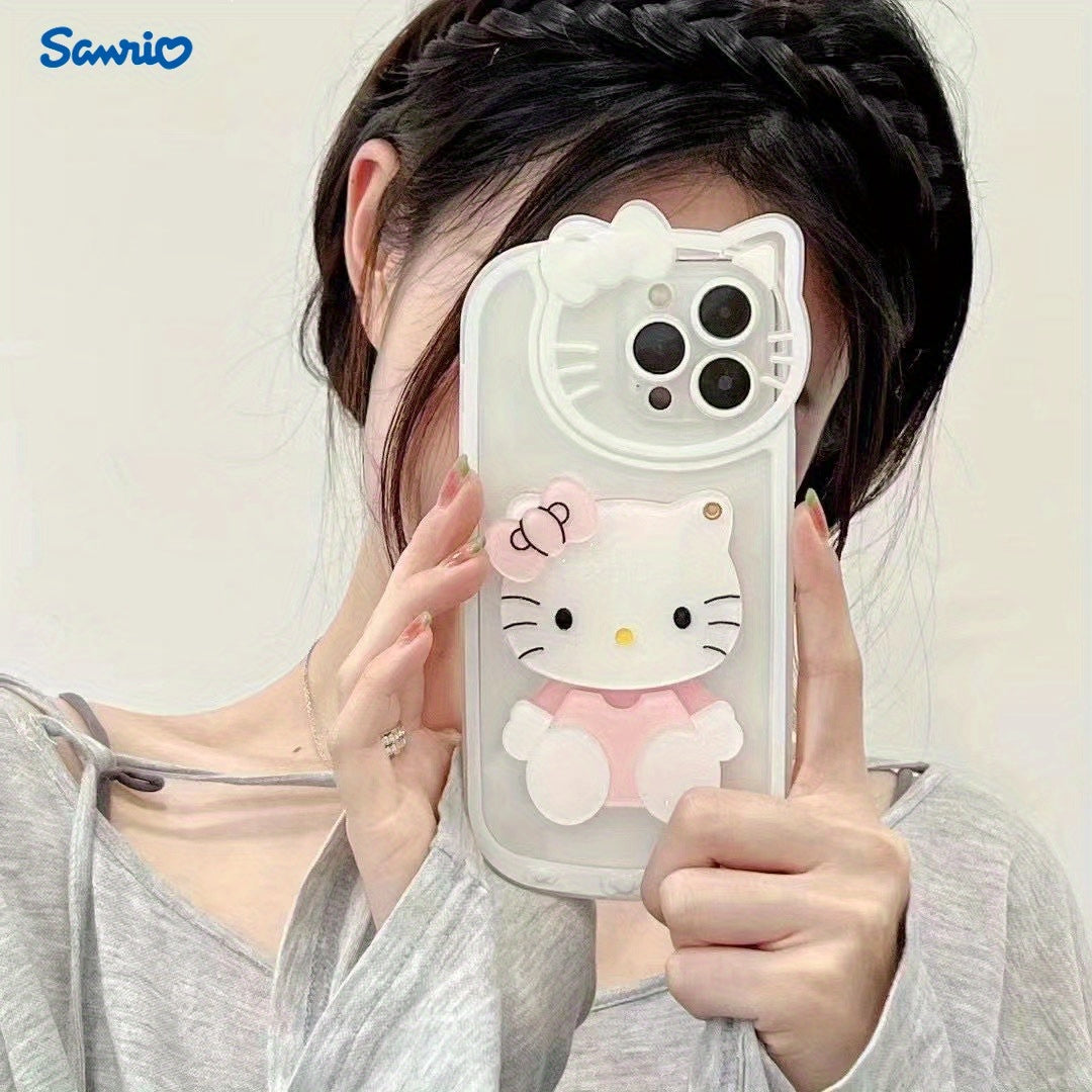 Sanrio Cartoon Phone Case - Mirror Finish, Soft TPU Shell, Cartoon Design, Compatible with iPhone 15/14/13/12/11/XS/XR/X Plus Pro Max Mini - Authorized, Trendy, Fashionable, and Creative All-Inclusive Accessory