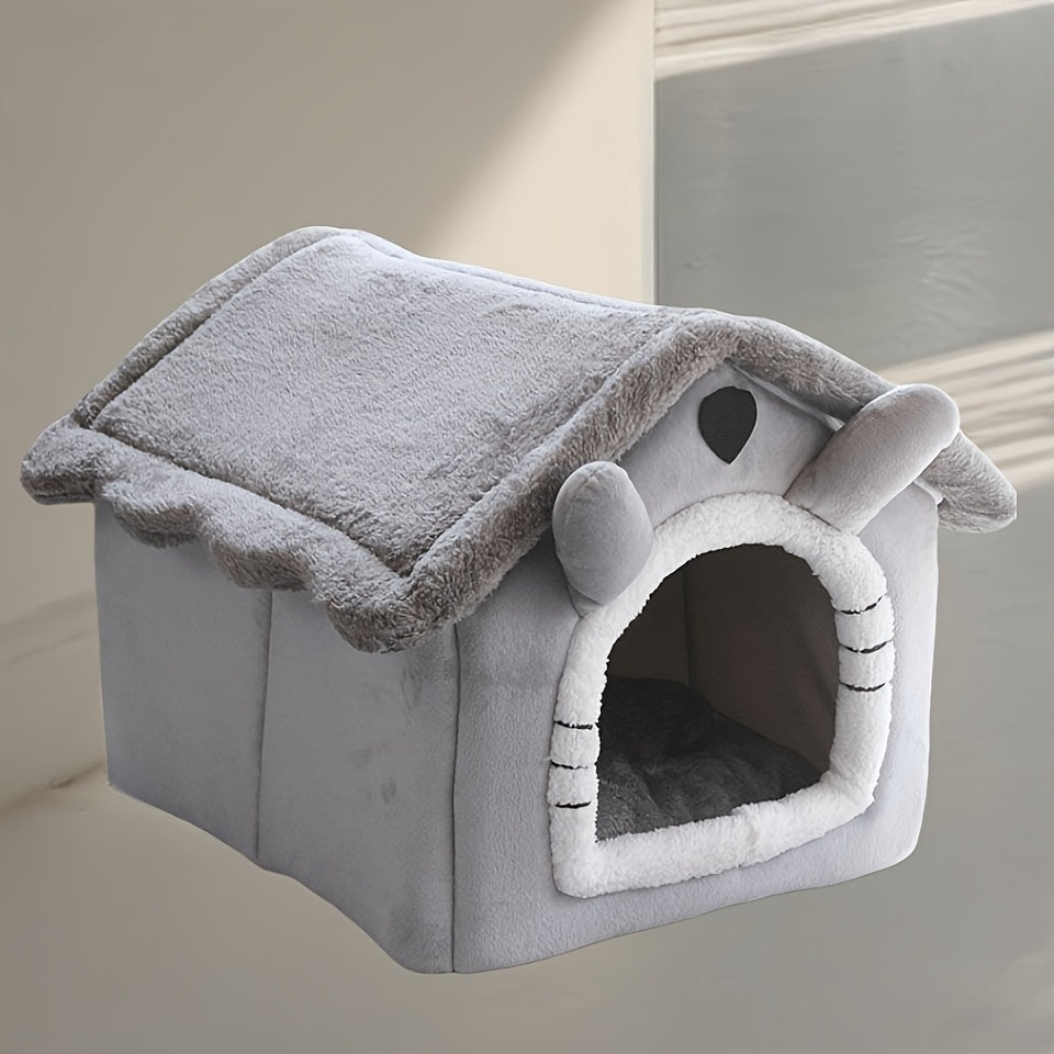 1pc Cozy Pet House - Indoor/Outdoor Dog Bed with Sponge Filling, All-Season Enclosed Dog Kennel for Extra Small to Medium Breeds, Pre-Assembled Warm Shelter for Teddy And Small Dogs! Cheap And Nice Pet House, Cat Houses for I