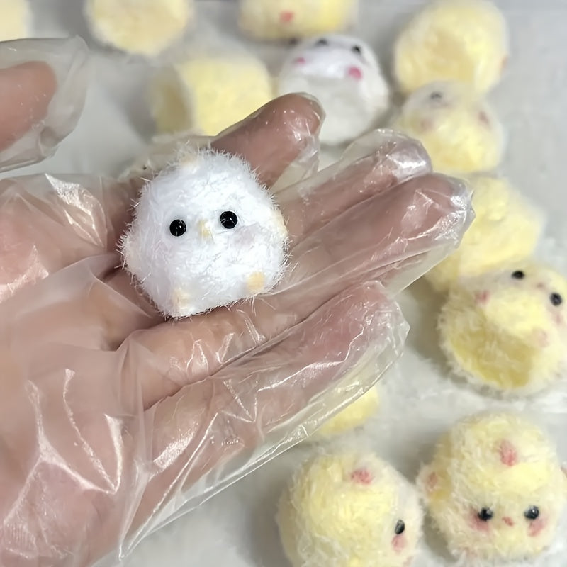 3/6pcs Mini Chick Squeeze Toys, Slow Rebound, Polyethylene Material, Random Colors - Ideal for Halloween and Christmas Party Favors