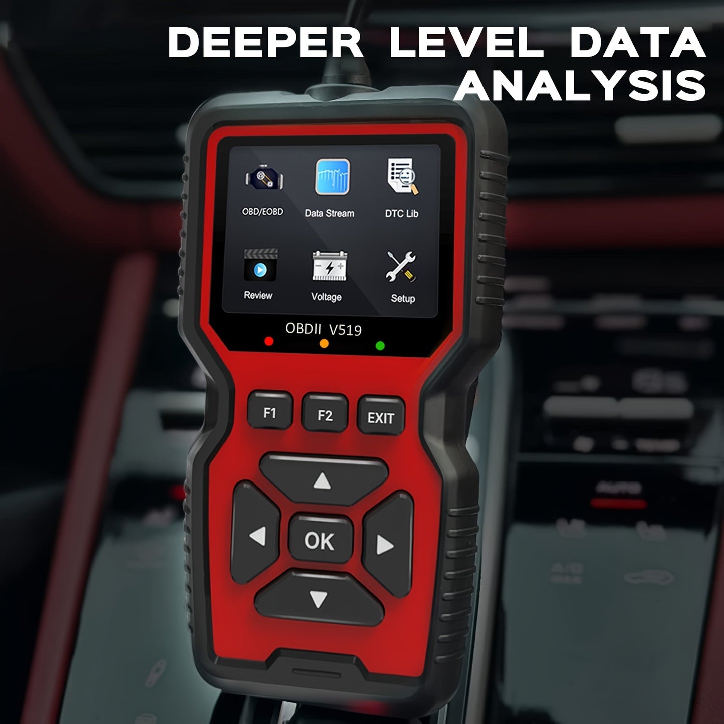 Professional OBD2 Scanner with 35,901 DTC Library & 2025 Model Updates - Live Data Stream, Battery Voltage Checker, Check Engine Light Reset, No Battery Required for Cars, Trucks, SUVs (2024 Release), Vehicle Maintenance Tool