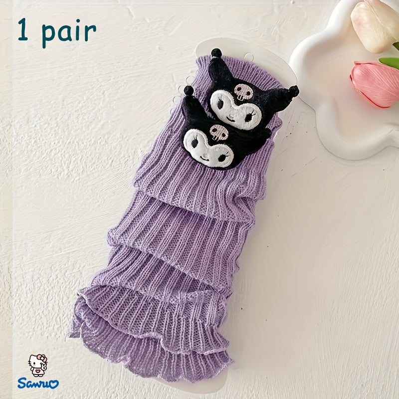 1 Pair Sanrio Cartoon Leg Warmers – Hello Kitty & My Melody Designs, Sleek Fit for Calf Support | Ideal for Spring–Autumn Outfits, Office Comfort & Home Lounging | Perfect Valentine's or Christmas Gift