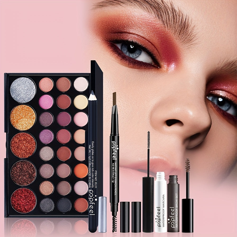 POPFEEL Eyeshadow Makeup Kit: Complete Set for Beginners,