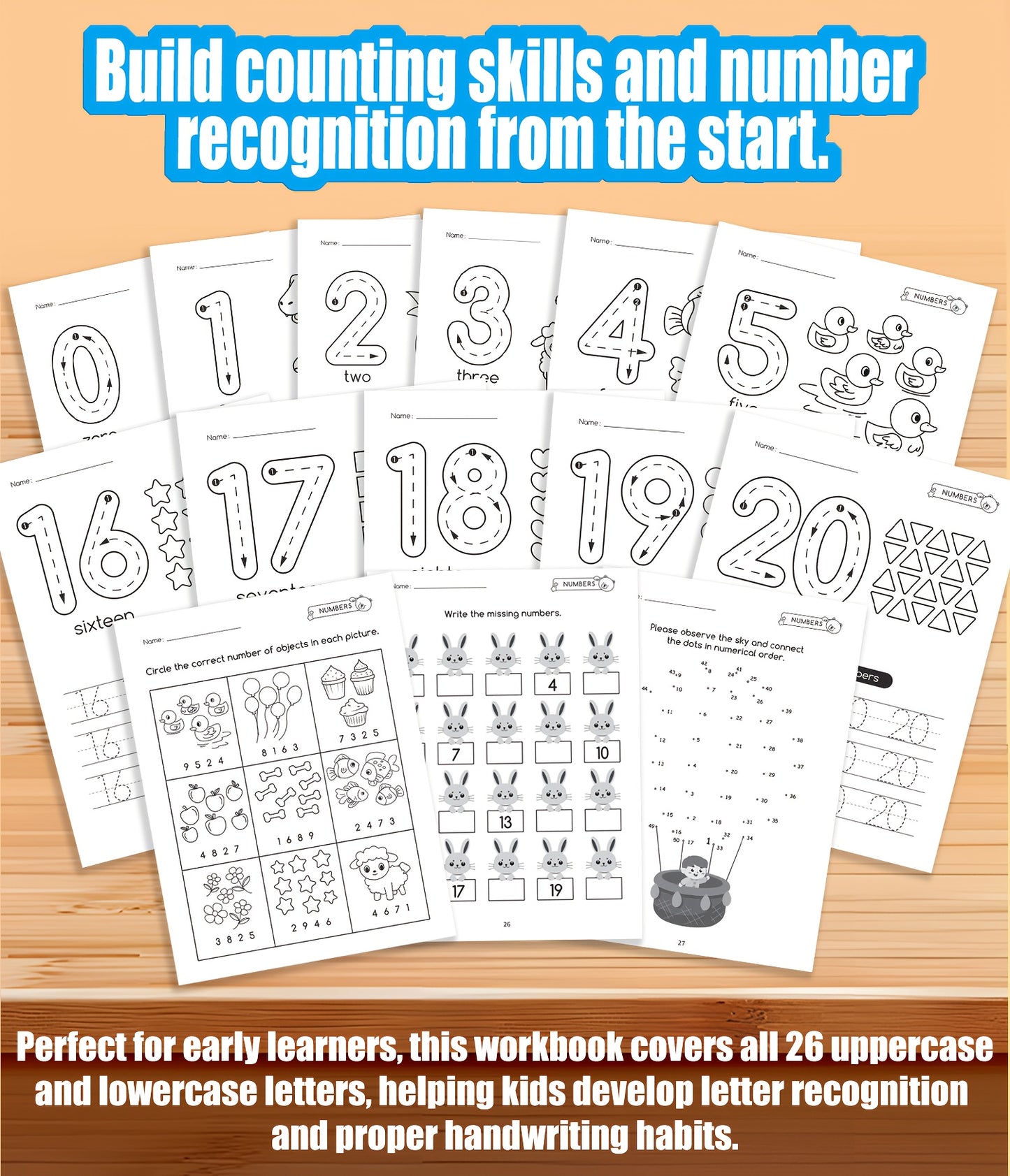 28-page childrens math workbooks for preschoolers