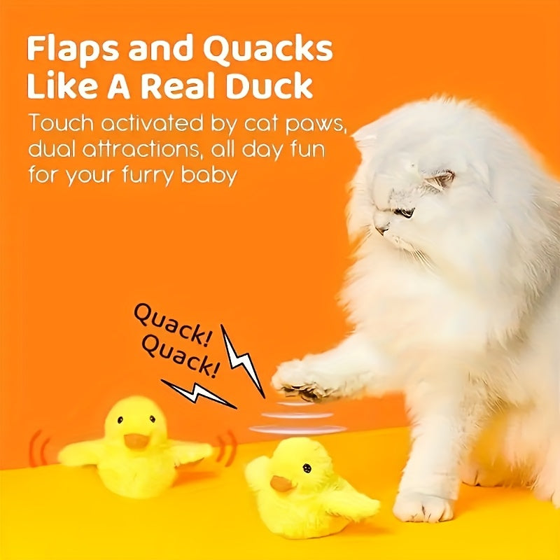 Interactive Plush Duck Toy – Soft, Durable, USB Rechargeable, Pet Fun