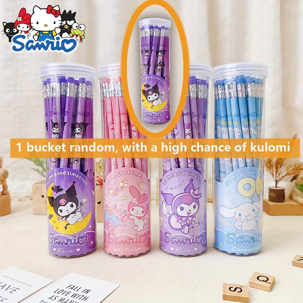 30pcs a box of Sanrio Melody, Kulomi, Yuguigou, barrel pencils for writing, writing pens, calligraphy pens