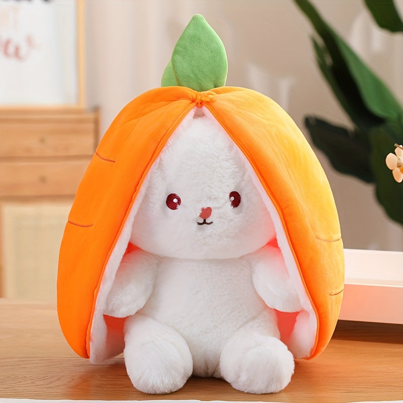 Soft Pink/Yellow Fruit-Themed Rabbit Plush Toy Set - Adorable, Perfect for All Ages & Ideal Birthday Gift