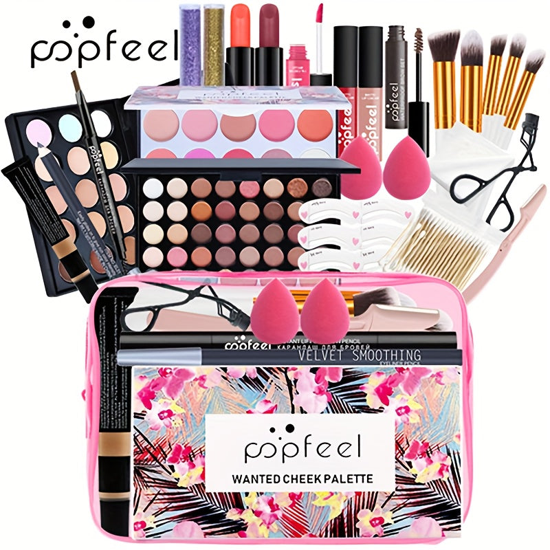 POPFEEL Eyeshadow Makeup Kit: Complete Set for Beginners,