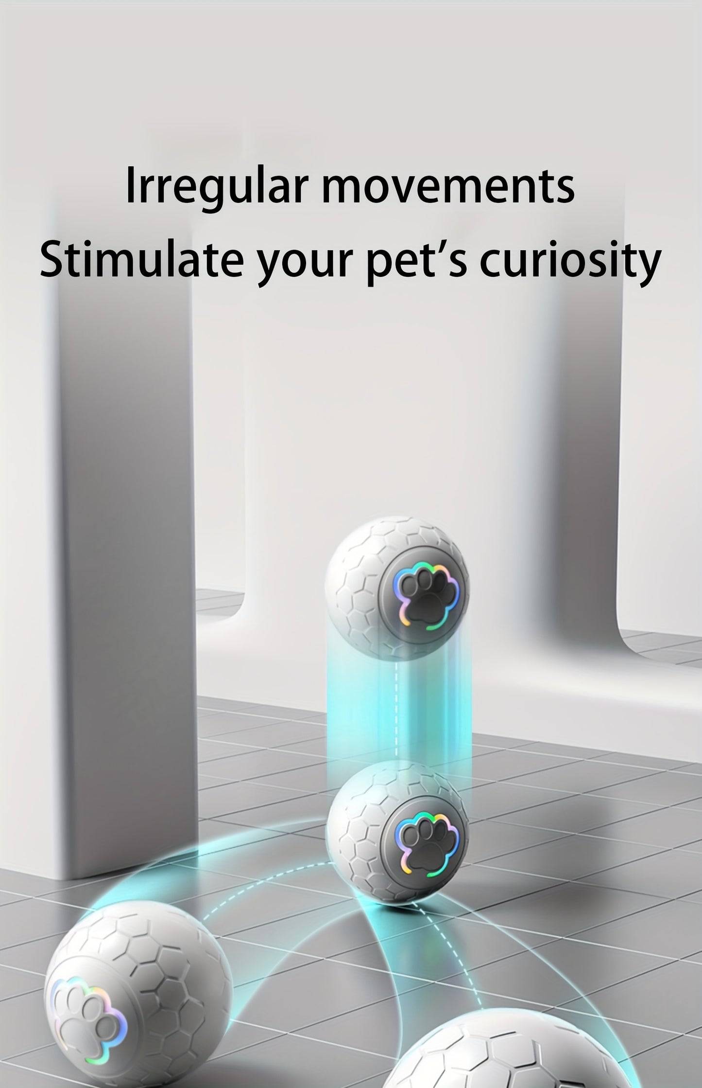 Smart Bouncing Pet Toy Ball – Rechargeable, Bite-Resistant, Interactive Fun