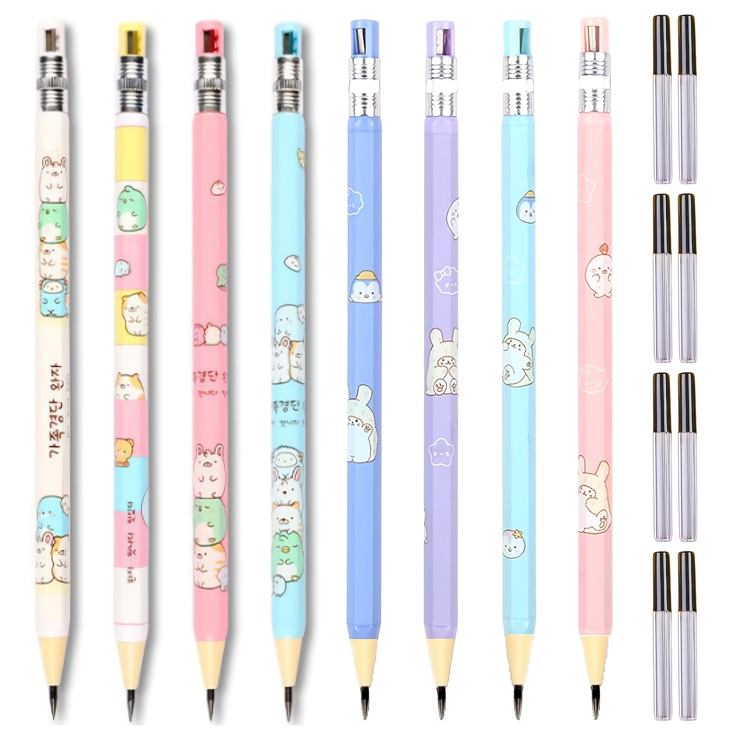 Ergonomic Mechanical Pencils+4/ 8Boxes refills